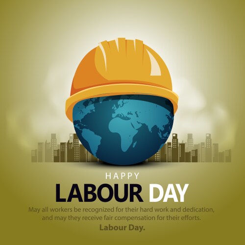 Happy labour day or international workers vector image