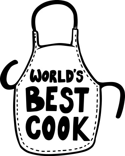 world best cook lettering phrase on background vector image