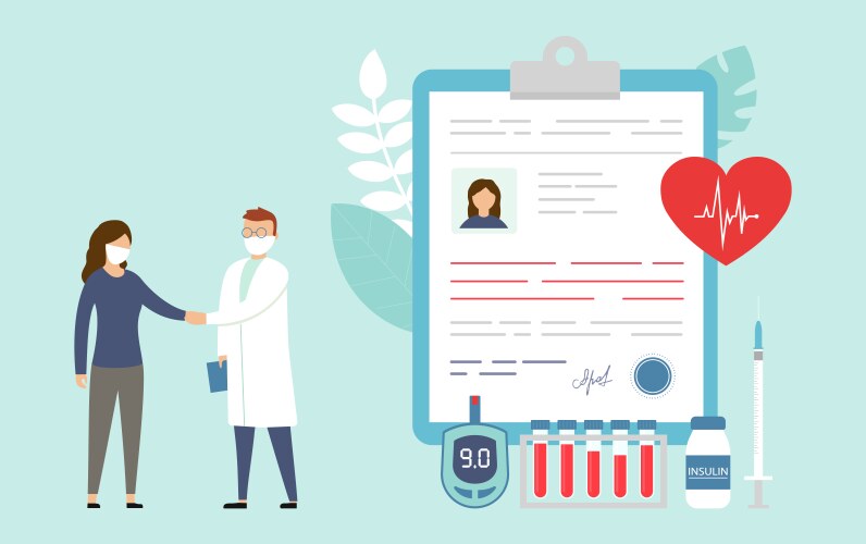 diabetes treatment insulin production concept vector