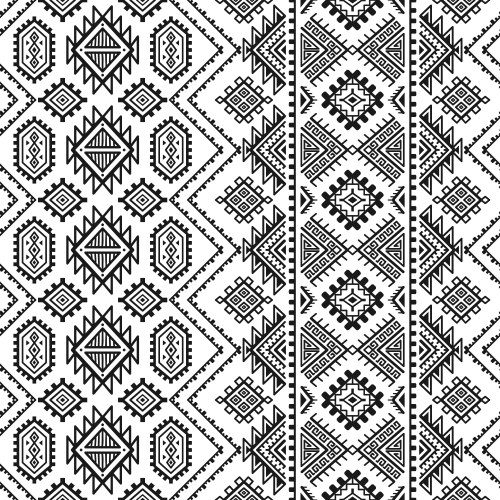 Monochrome cloth geometric seamless pattern Vector Image