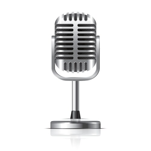 Retro microphone Royalty Free Vector Image - VectorStock