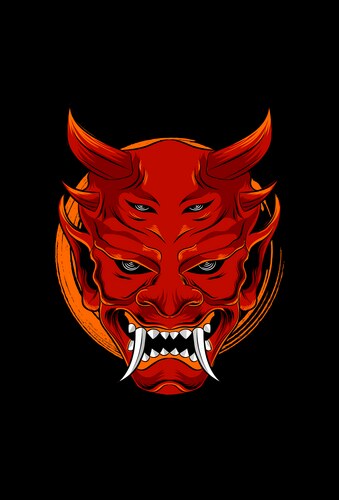 Demon four eyes Vector Image