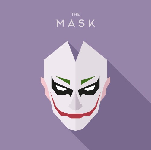 Mask on head of the anti-hero villain style vector image