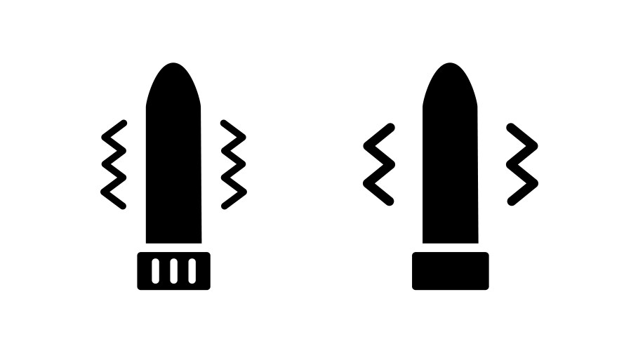 vibrator dildo sex toy icon vector image