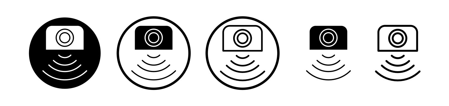 Sensor icon set on white background Royalty Free Vector