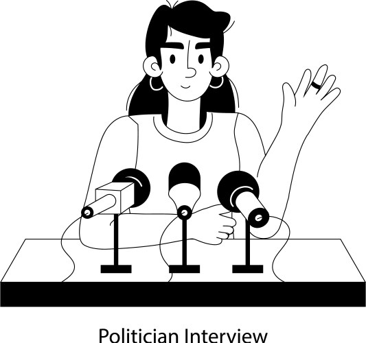 Group interview Royalty Free Vector Image - VectorStock