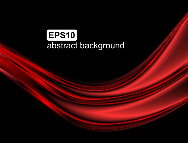 Abstract red wave background vector image