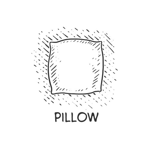 Pillow engraving style Vector Image