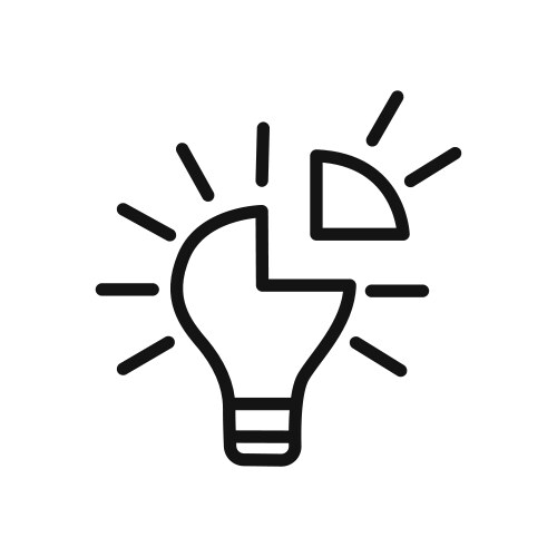 Problem solving skills icon linear graphics sign vektorbild