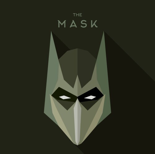 Robot Villain Mask - Futuristic Flat Style vector image