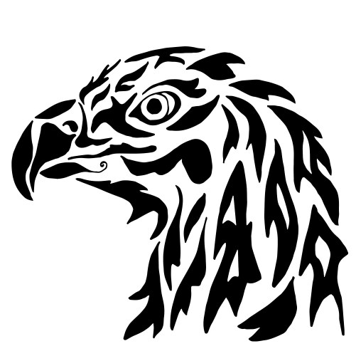 Black Eagle Silhouette Vector Image