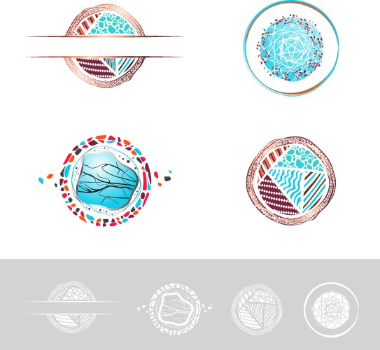 handmade jewelry making logo set vector image vector image