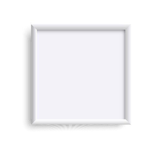 Realistic square empty picture frame Royalty Free Vector