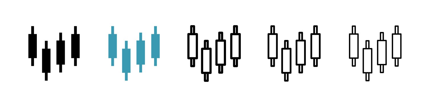 Chart candlestick icon Royalty Free Vector Image