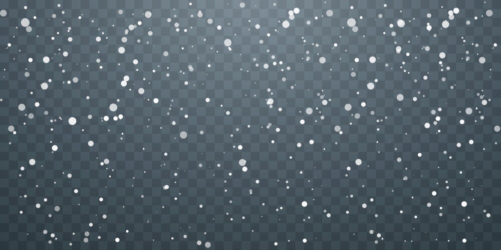 Christmas snow falling snowflakes on blue vector image