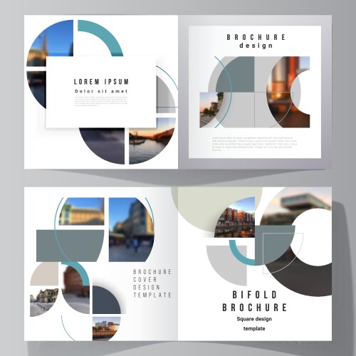 layout two covers templates for square vector image