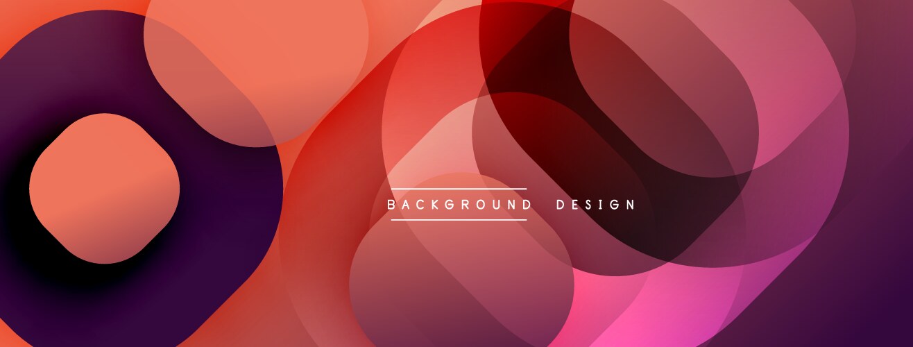 Abstract colorful shapes overlap creating dynamic vector image
