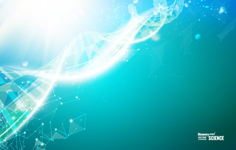 Abstract dna structure with medical and science Vector Image