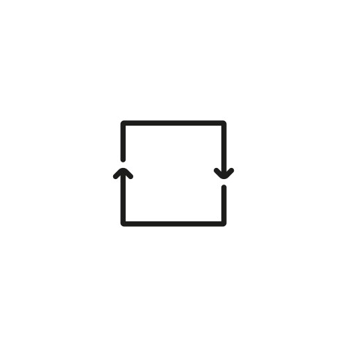 Repeat icon loop symbol simple flat design vector image