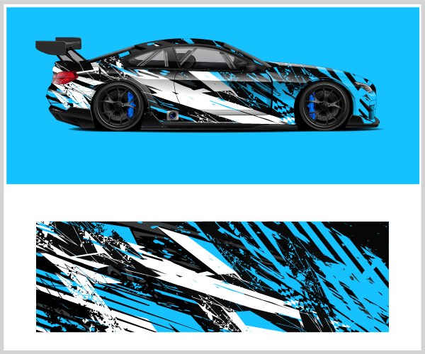Speedway Car Wrap Concept Vector Image