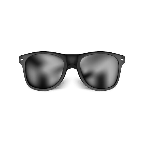 Realistic black sun glasses isolated on white vector image