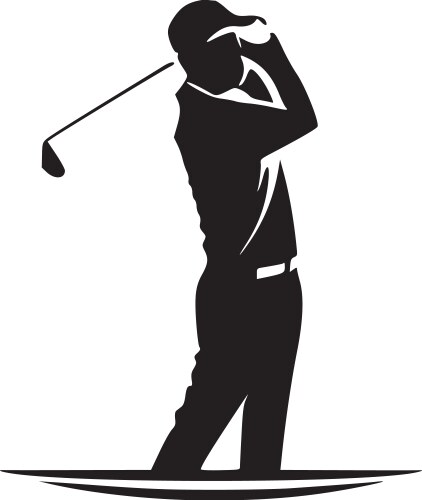 Minimalist Golf Logo Vector Image