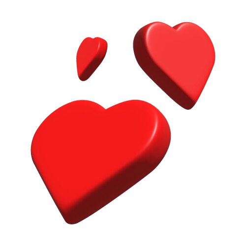 Heart icons for various design projects vector image