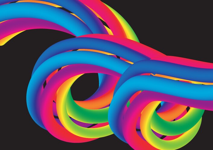 Colorful rainbow swirl Royalty Free Vector Image