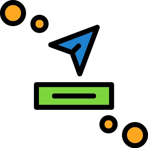 Send button line filled style icon design vector image