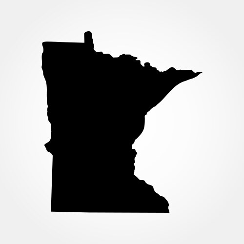 Minnesota State Map Vector Image