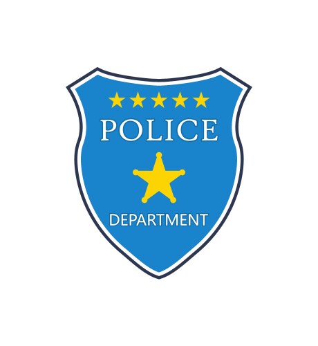 police badge shield cop department vector image