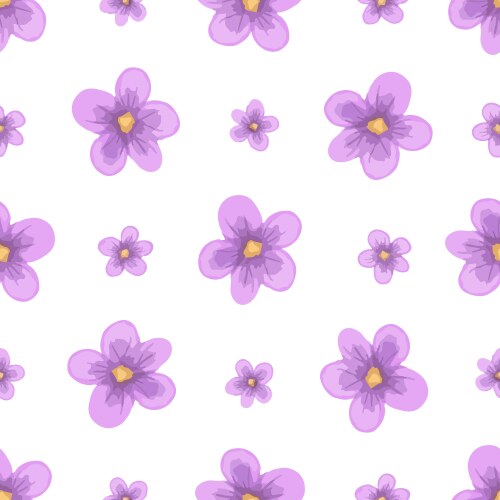 watercolor lavender blossom seamless vector