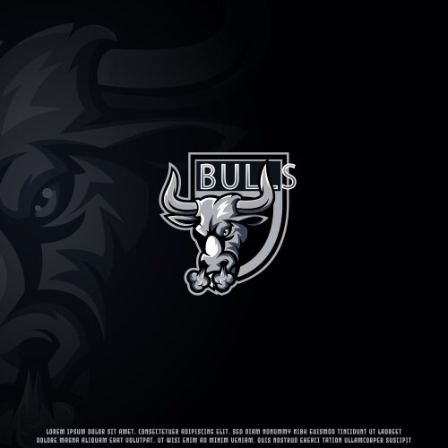 Bulls mascot logo vector image