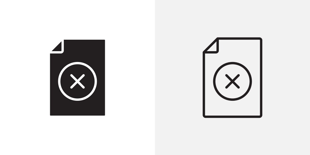 Delete document icons pack for apps and ui ux vektorbild