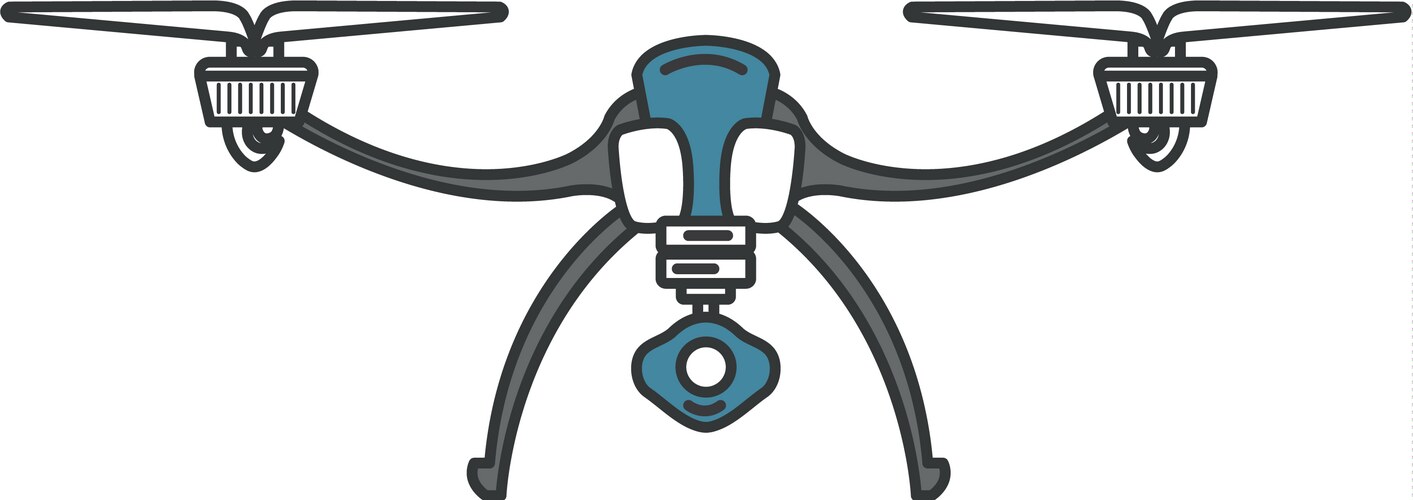 Drone flying technology icon – Royalty-Free Vector | VectorStock