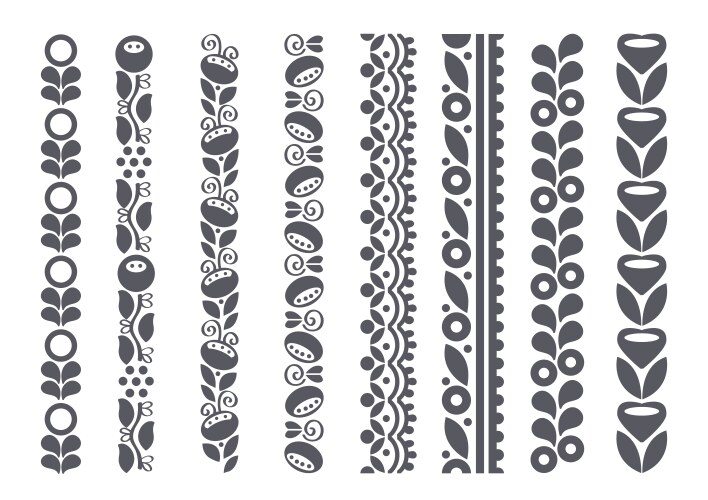 Decorative borders set Royalty Free Vector Image