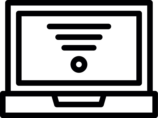 Internet connection linear style icon design vector image