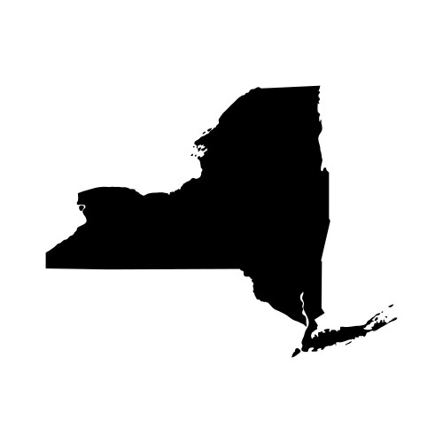 New York State Map Vector Image