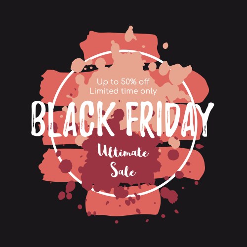 Black friday sale banner vector image