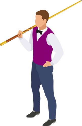 Billiards player Royalty Free Vector Image - VectorStock