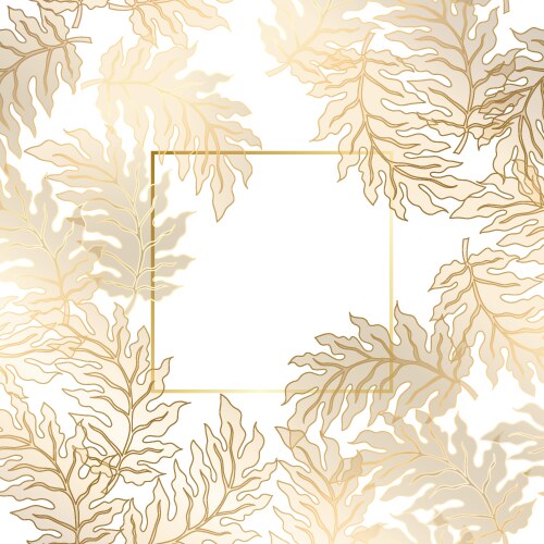 Gold Damask Floral Pattern Vector Image