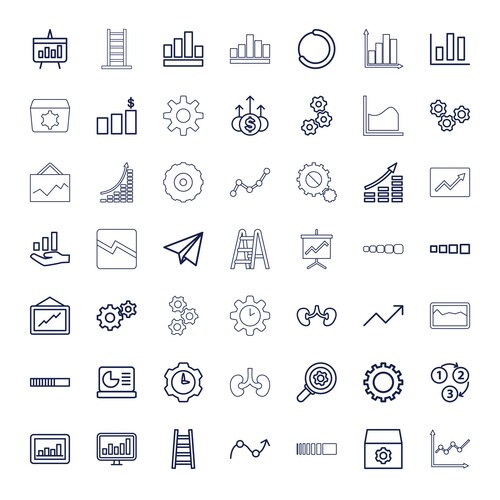 33 progress icons (36974859) – Free Vector | VectorStock