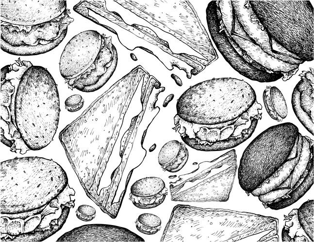 Vectorizing Rag Example Sandwich Sandwich pattern Vector Images & Graphics for Commercial Use | VectorStock