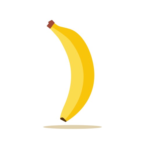 Banana Cartoon Icon - Yellow Fruit Vector Image
