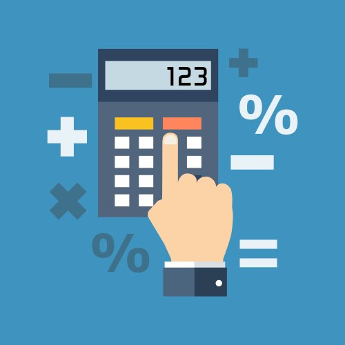 calculation mathematics accountant concept flat vector