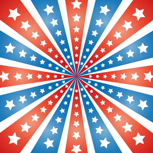 Abstract American Flag Rays Vector Image
