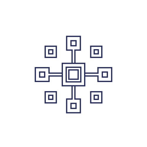 Cluster icon complicated array line vector image
