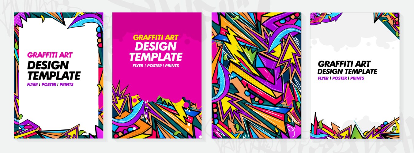 Graffiti template vector image