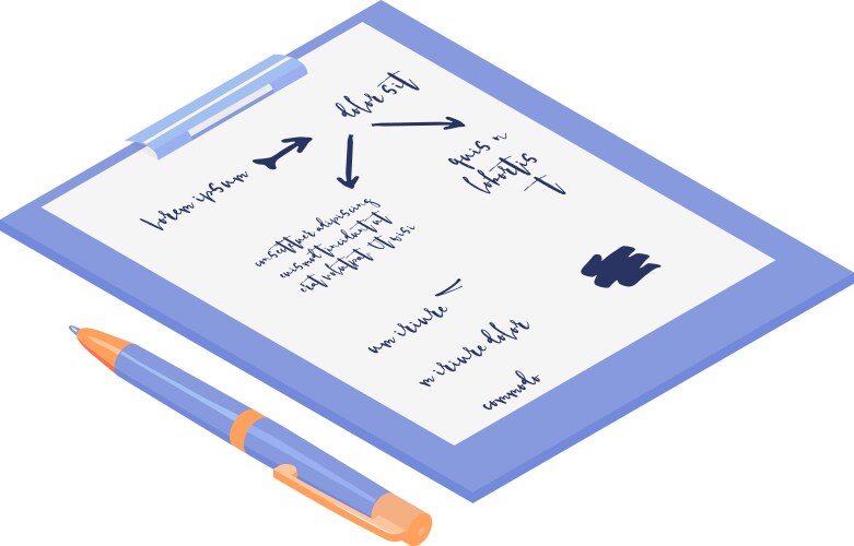 isometric programmers notes composition vector image