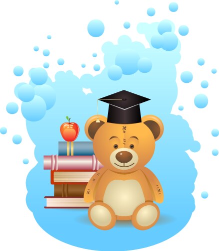 School teddy bear Vector Image